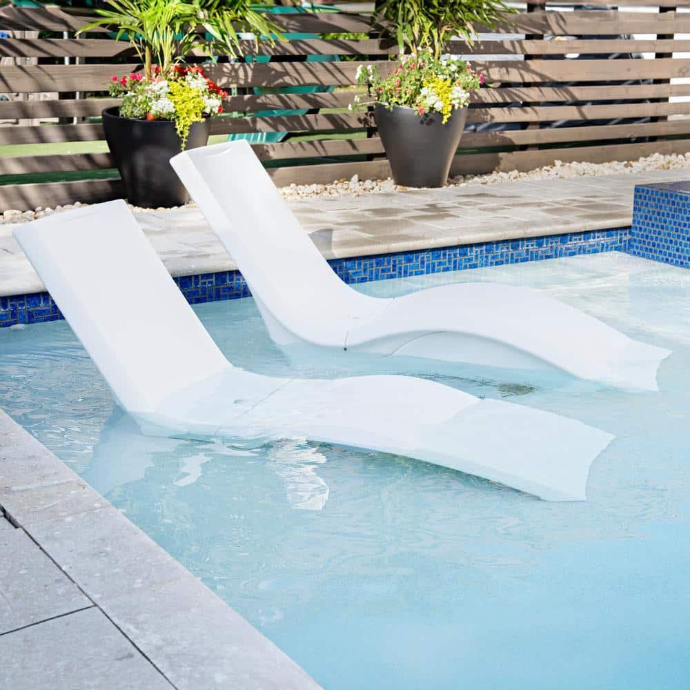 Pool Lounger Chair Weight Sand Cavity In-Water Ergonomic Weather-Resistant