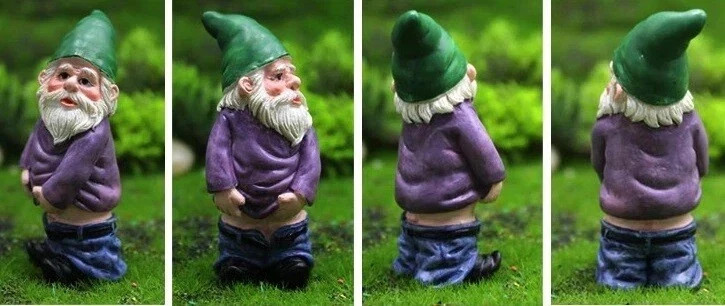 Peeing Gnome Statue Garden Sculpture Tabletop Figurine Home Decor Gifts