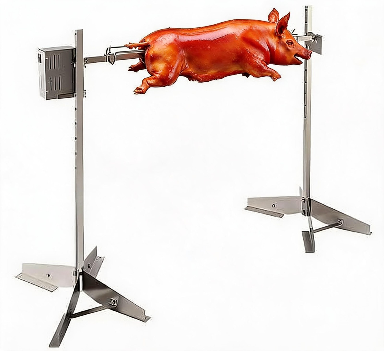 46″ Electric Rotisserie Grill Spit Kit Motor BBQ Rotisserie Grill Pig Lamb 132lb