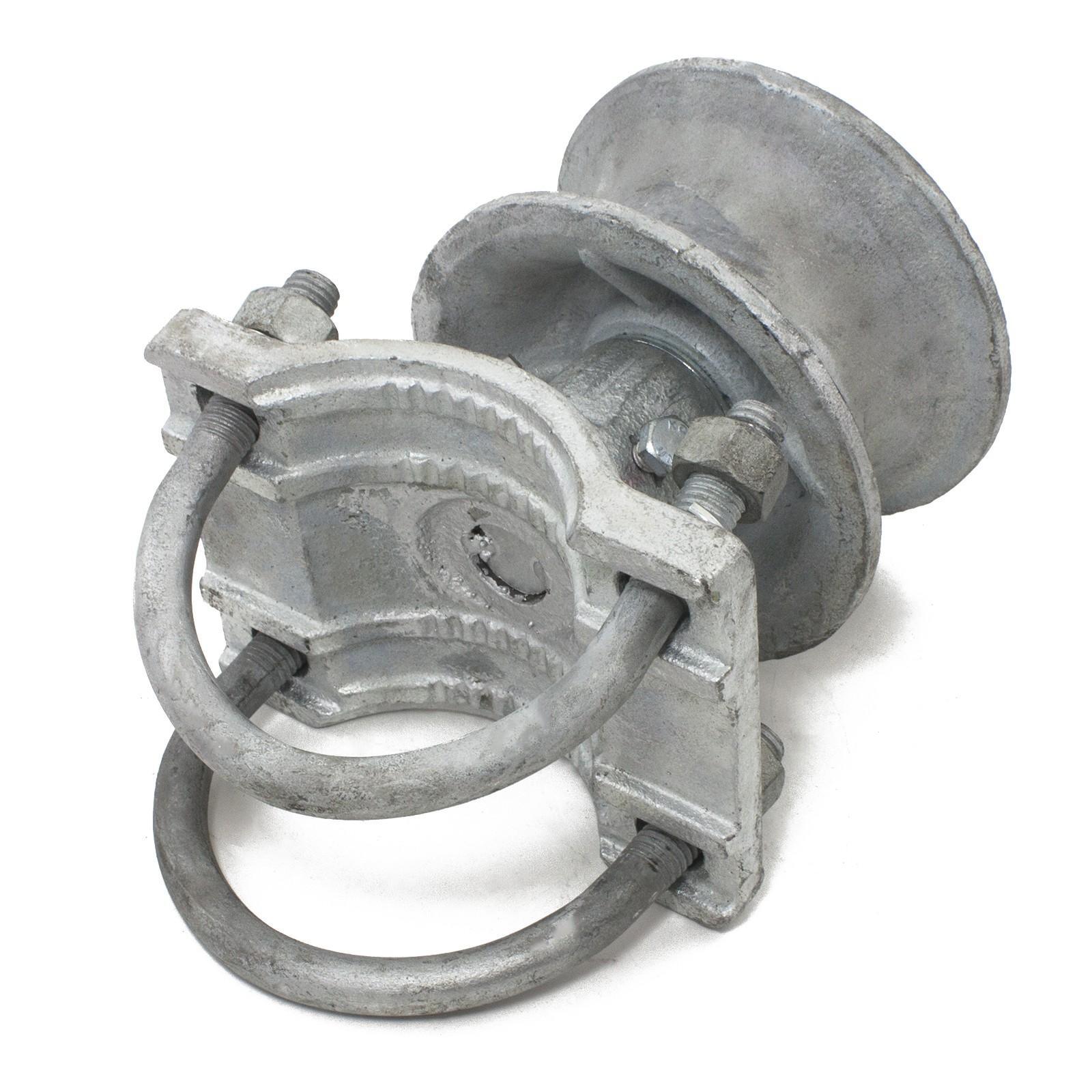 (4-Pack) 4″ Round Post x 2 1/2″ Round Gate Frame Steel Cantilever Roller