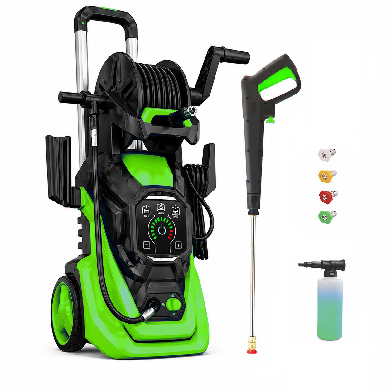 Pressure Washer 5560PSIMAX 3.0GPM, 15-Level Touch Control, Soap Tank, for Yard