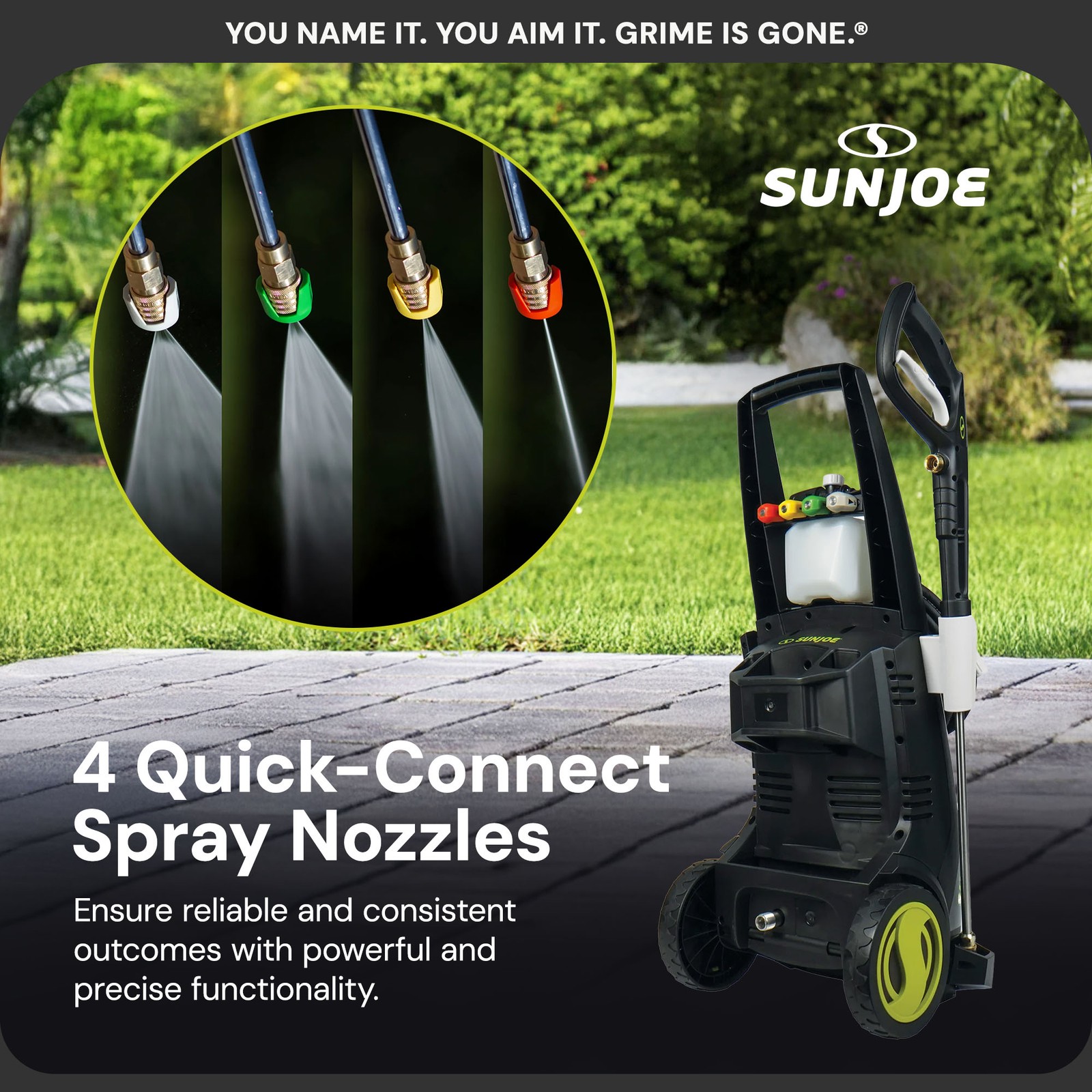Sun Joe Electric Pressure Washer, Portable Power Washer with Wheels, SPX3000-XT1