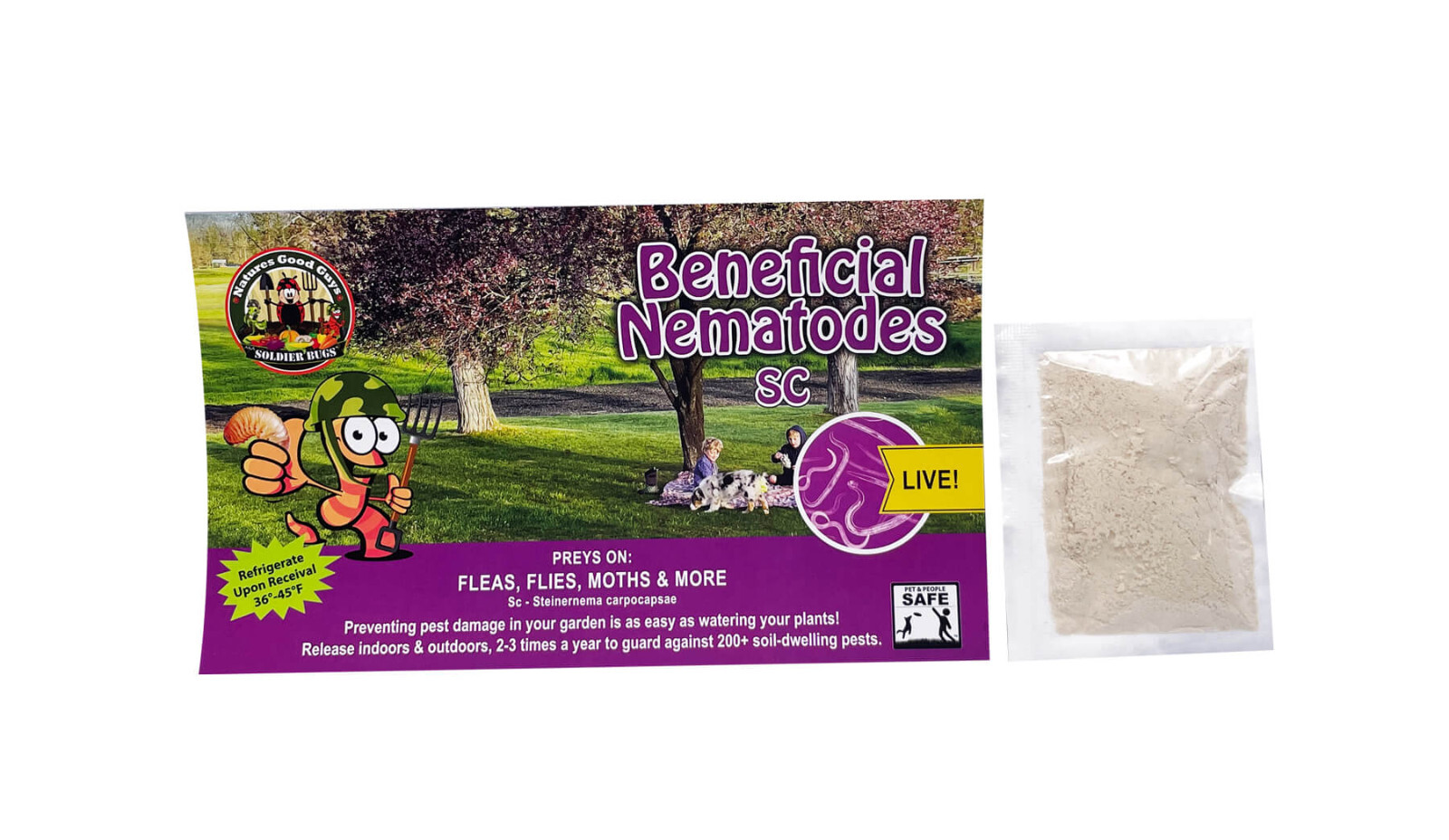 10 Million Beneficial Nematodes SC – Targets Fleas, Flies, Moths, & More