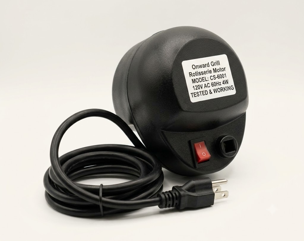 Onward Grill Rotisserie Motor CS-6001 120V 4W Universal Replacement BBQ Tested