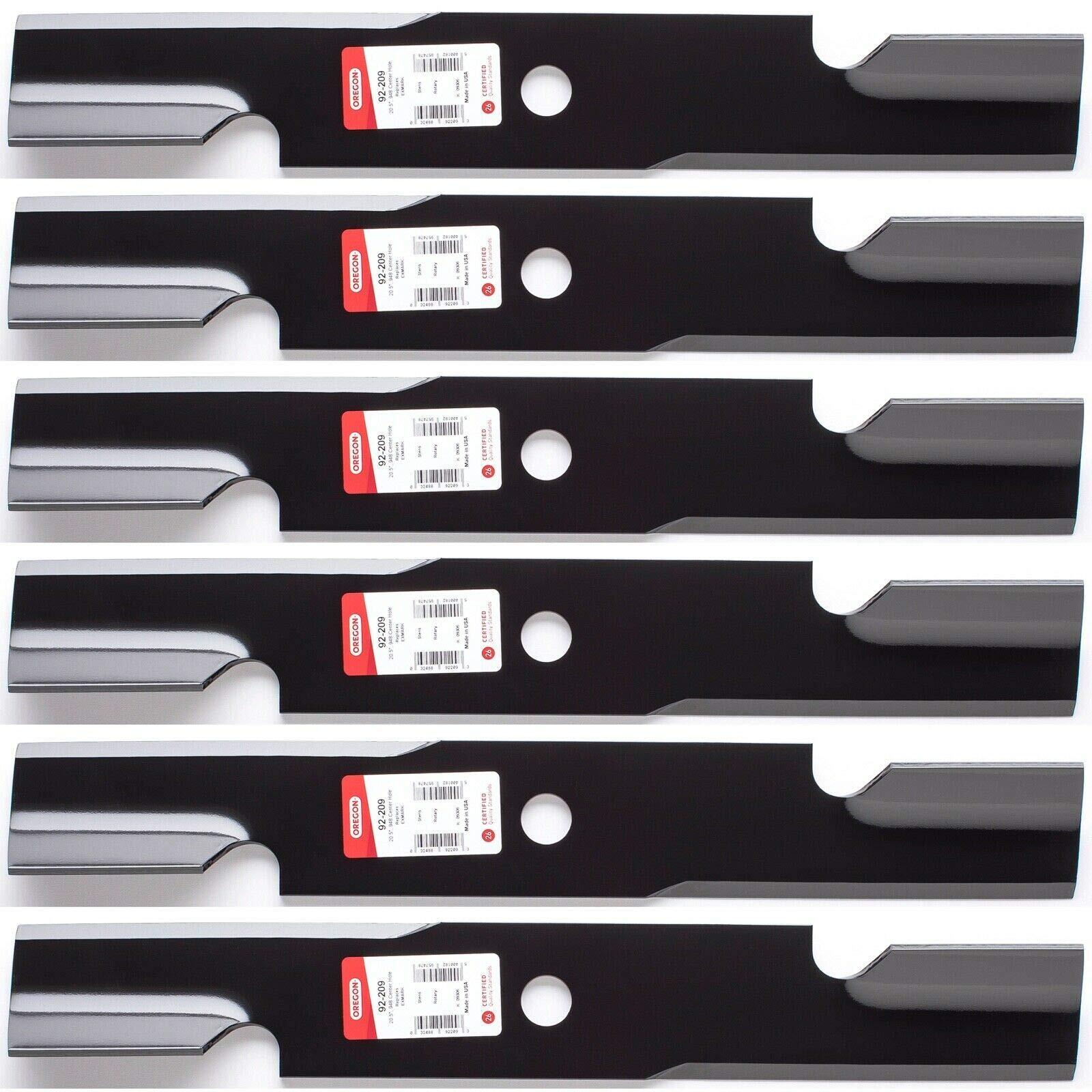6 PACK OREGON 92-209 HIGH LIFT BLADES FOR EXMARK 60” LAZER Z X-SERIES