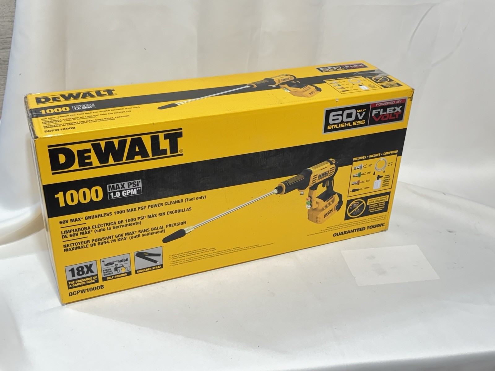 Brand New DeWALT DCPW1000B 60V FLEXVOLT 1000PSI Cordless Power Cleaner TOOL ONLY