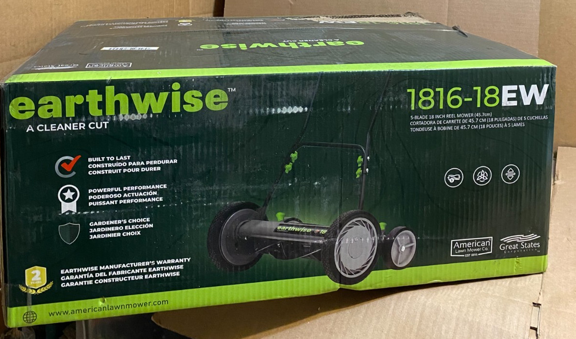 Earthwise 18-in 5-Blade Heavy Duty Reel Lawn Mower NIB #1816-18EW