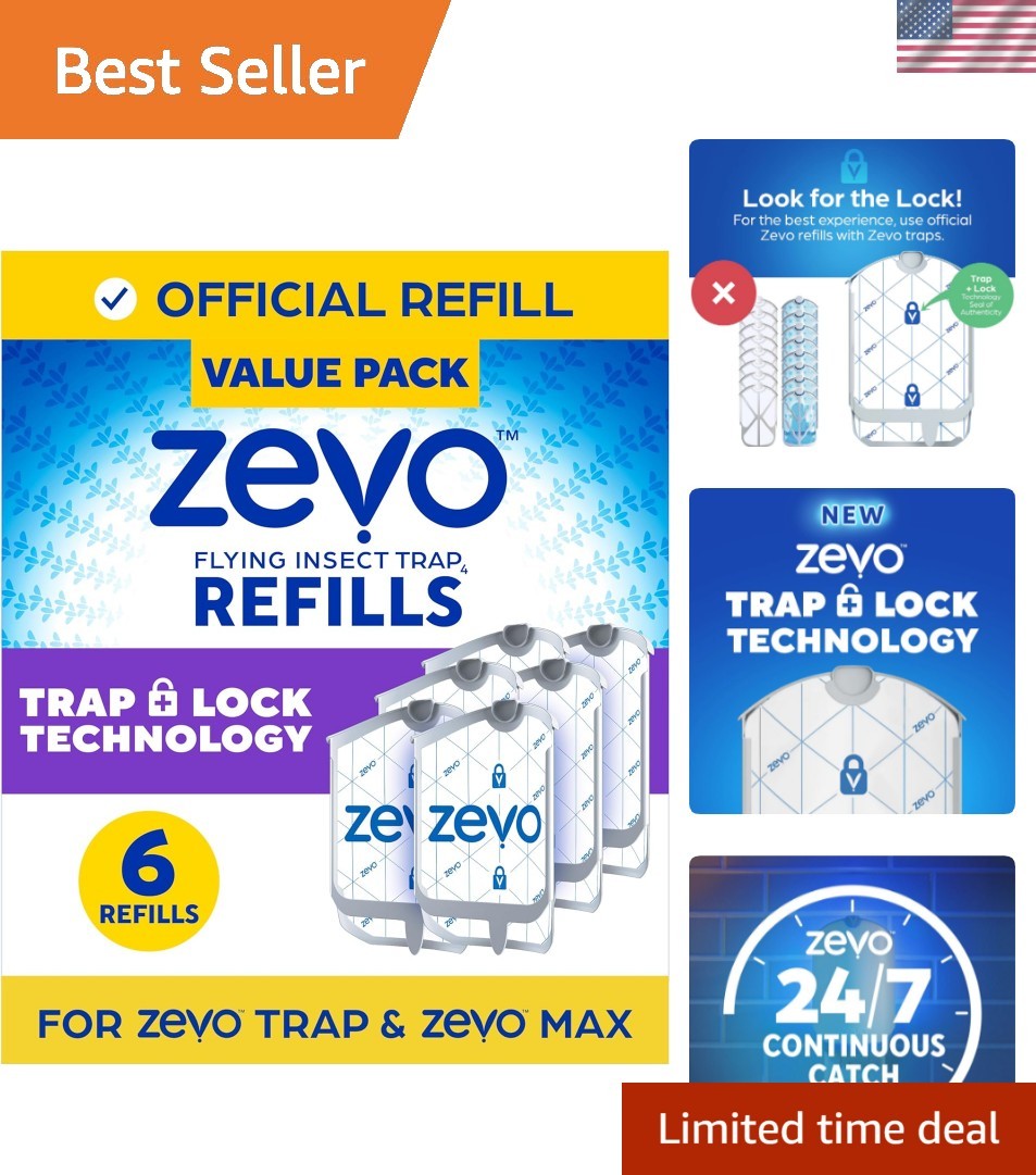 Flying Insect Trap Refill – 6 Cartridges, White