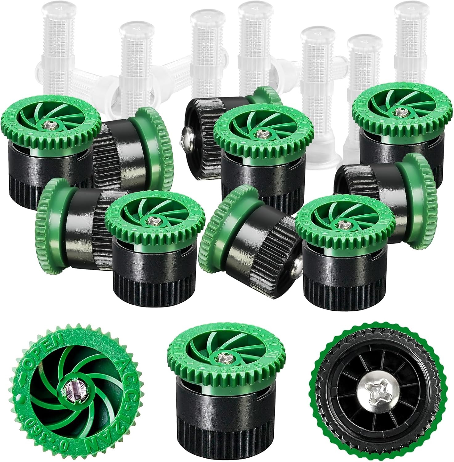 10 Pieces Variable Arc Nozzle, Pop-up Sprinkler Heads Replacement Compatible wit