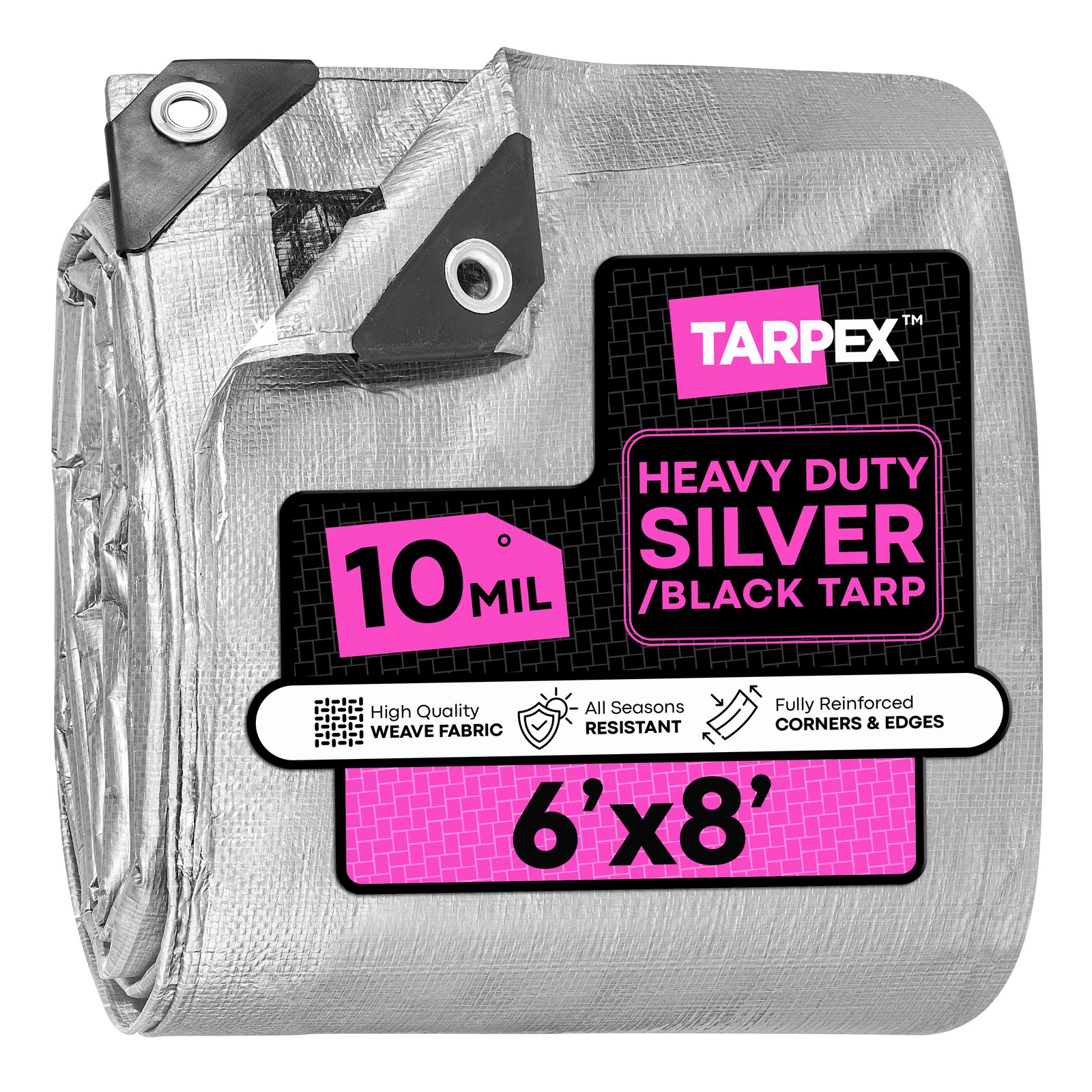 TARPEX – 10 Mil Silver Black Heavy Duty Poly Tarps