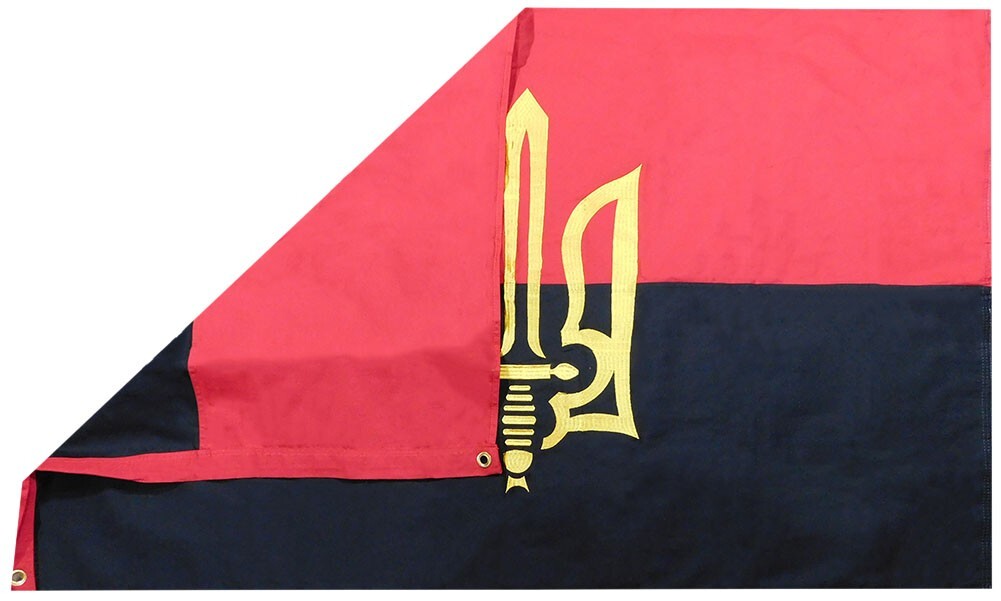 Ukraine Resistance Red Black 3×5 3’x5′ Premium Quality 100% Cotton Flag 2 Clips