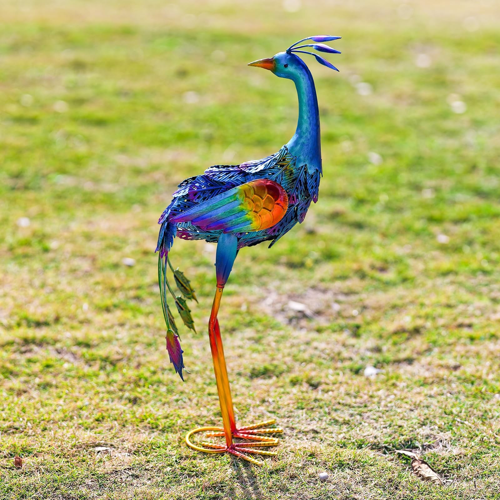 Peacock Garden Statue Outdoor Yard Art for Home, Patio, Lawn & Gifts