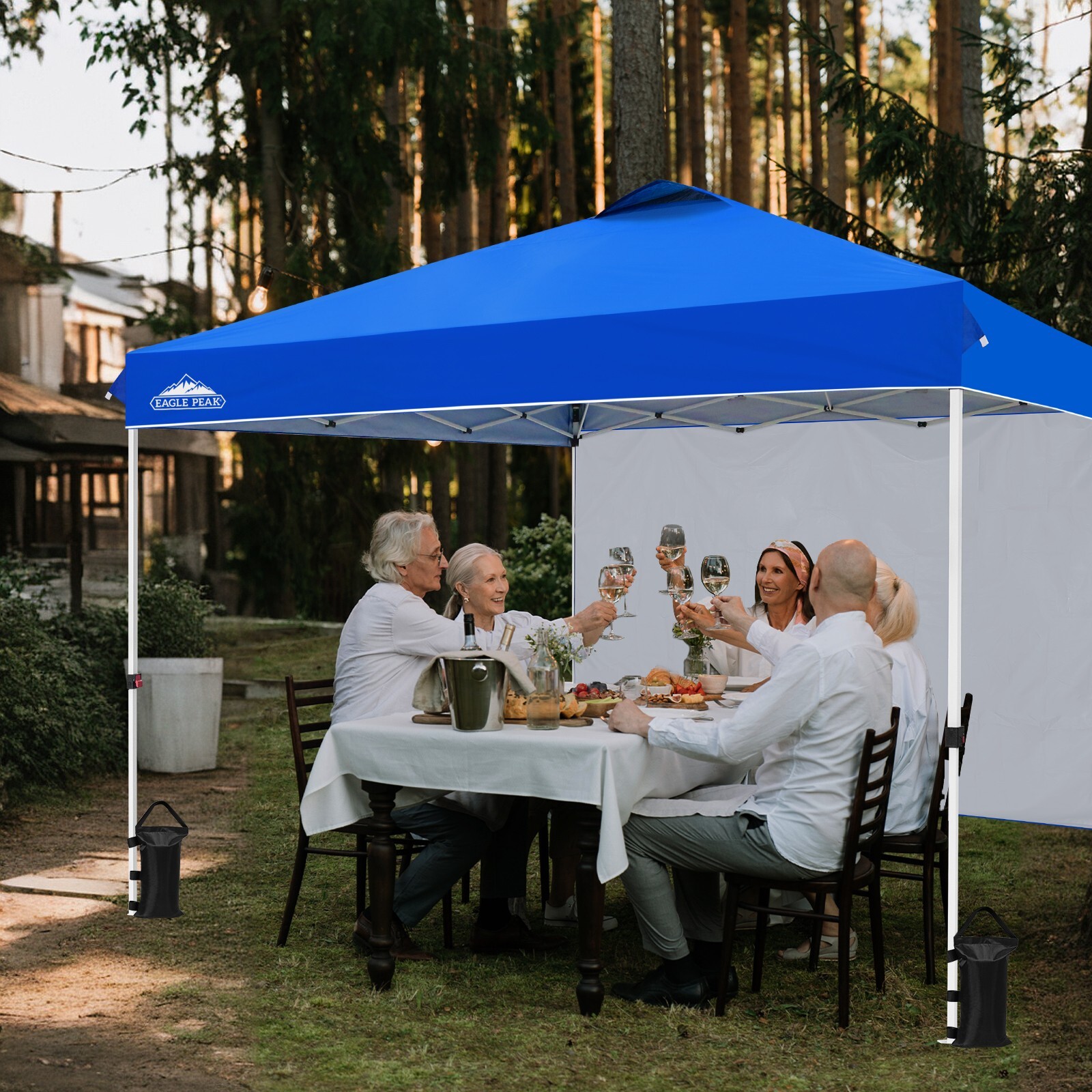 EAGLE PEAK 12×12 Pop Up Canopy Tent with 1 Sidewall