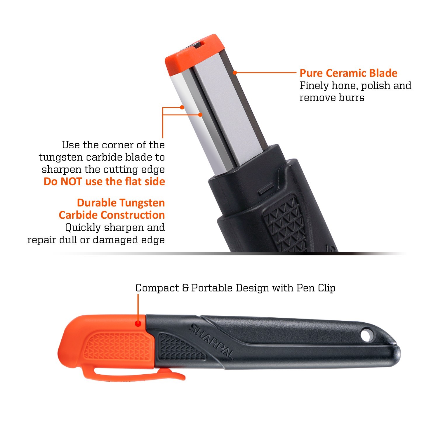 SHARPAL 129N Multipurpose Garden Tool Blade Sharpener for Knife, Pruners, Lopper