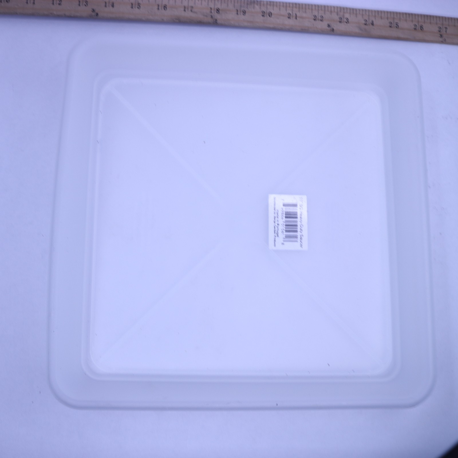 Vigoro 11 in. Square Heavy-Duty Plastic Planter Saucer (11 in. L x 11 in. W)