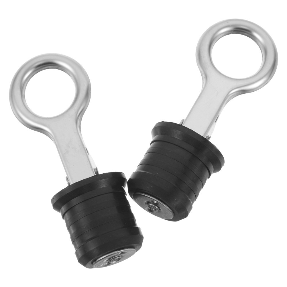 2Pcs Reusable Rubber Lawn Roller Drain Plugs Heavy Duty Metal Seal Caps