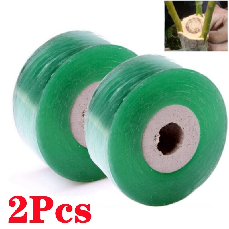 100M Grafting Tape Garden Tree Seedling Self-adhesive Stretchable Pruning 2pcs