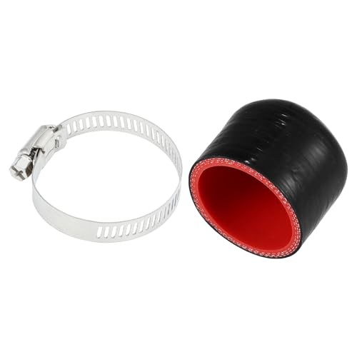 1 Pcs 30mm Length Red Car Silicone Rubber Hose End Cap 40mm/1.57″ ID Black