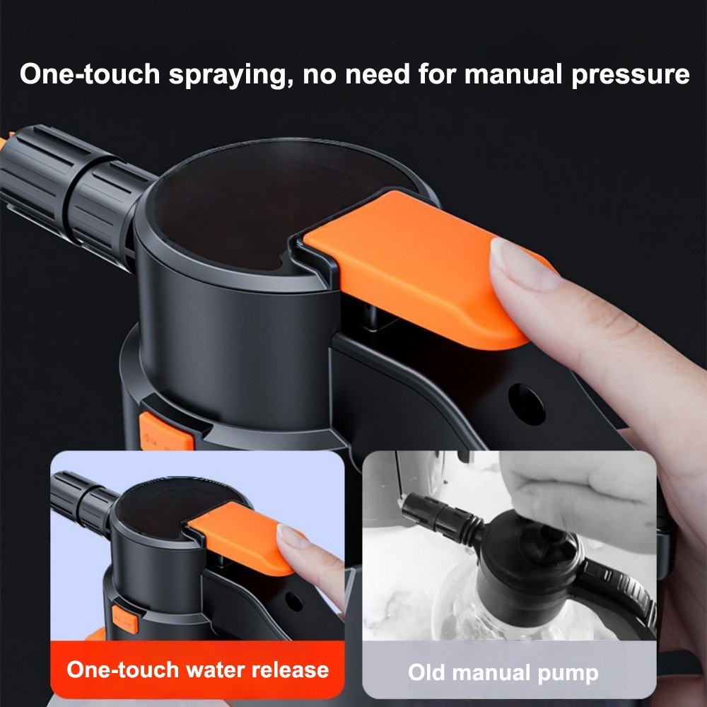 Electric Foam Sprayers 2L Pressurized Rechargeable Home Garden Car Wash Cleaning