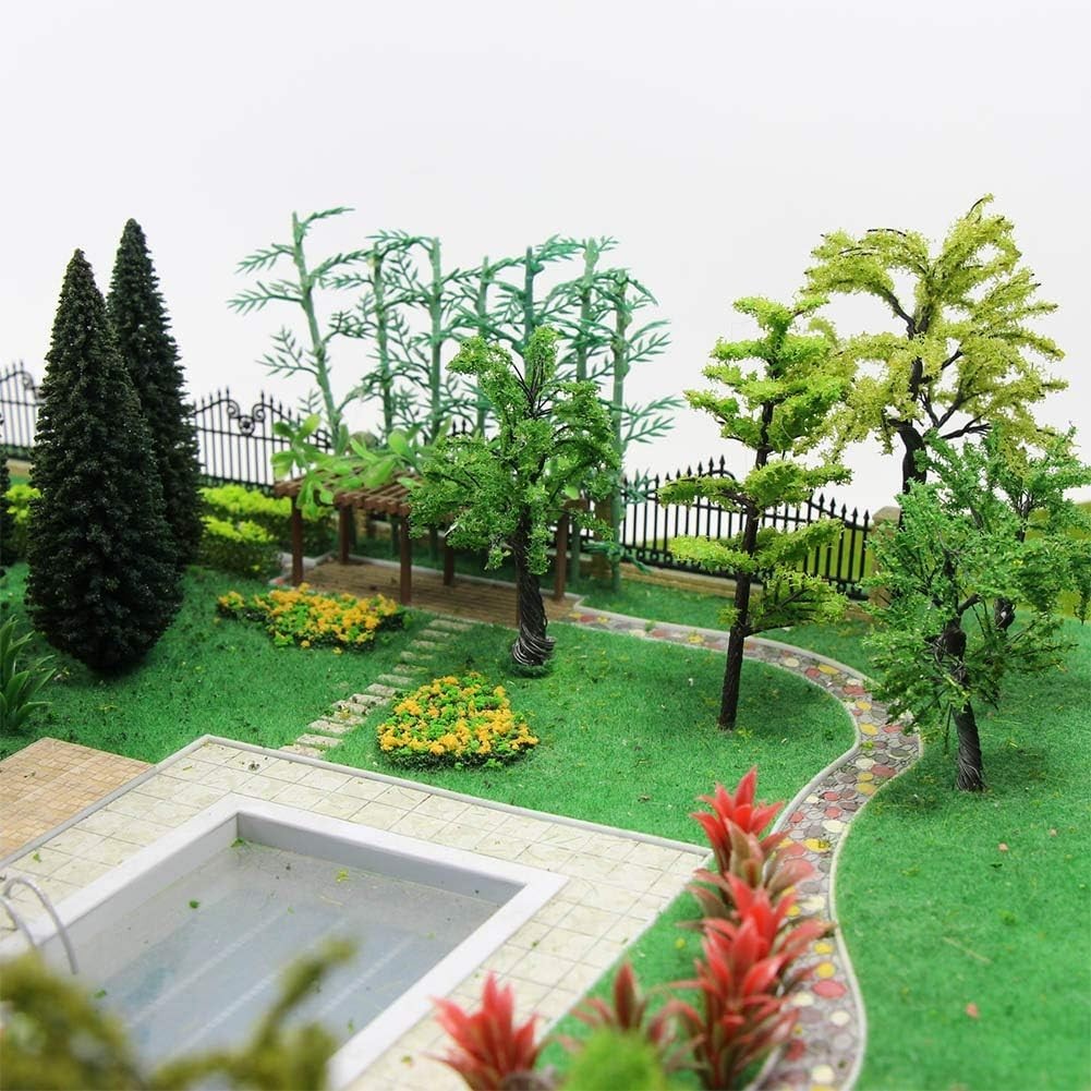 Realistic 40x100cm Nylon Grass Mat in Dark Green for Railway Layouts & Dioramas