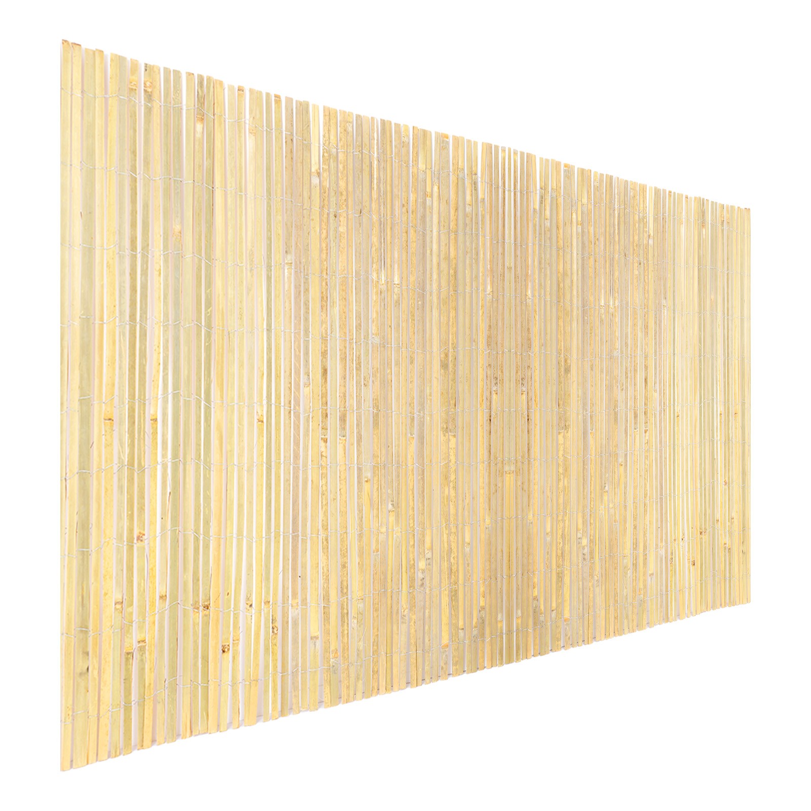 VEVOR Natural Bamboo Slat Screening Privacy Bamboo Slat Fence 6 ft H x 16 ft L