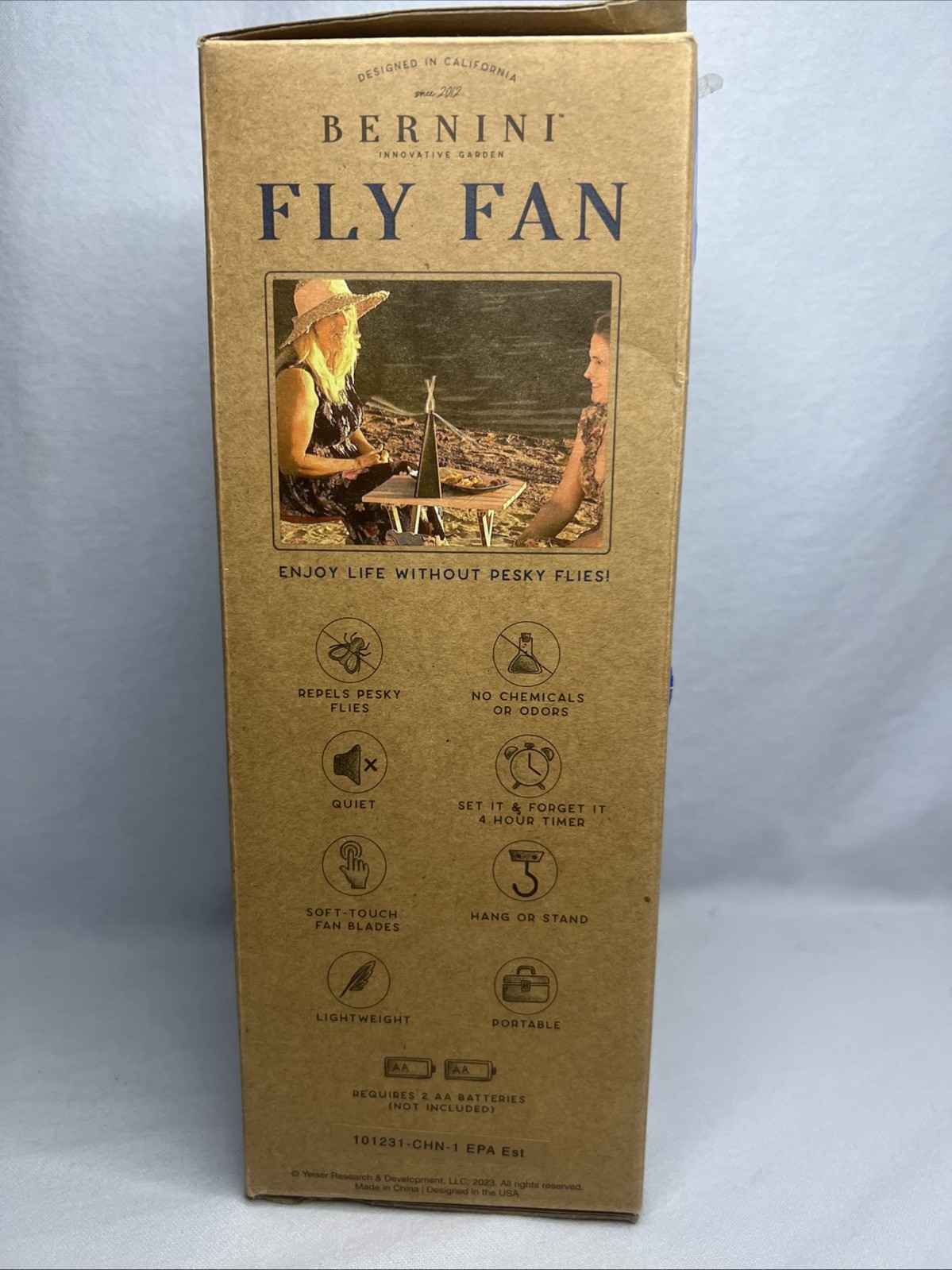 BerninI Fan Fly Repeller For Food Tables Indoor Outdoor Soft Fan Blades. B5