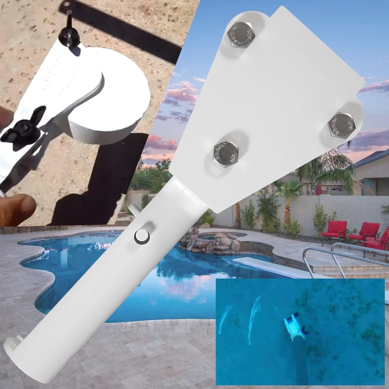 Tablet Holder 542068 For Pool Algae Stains with Snap-adapt Handle Plastic
