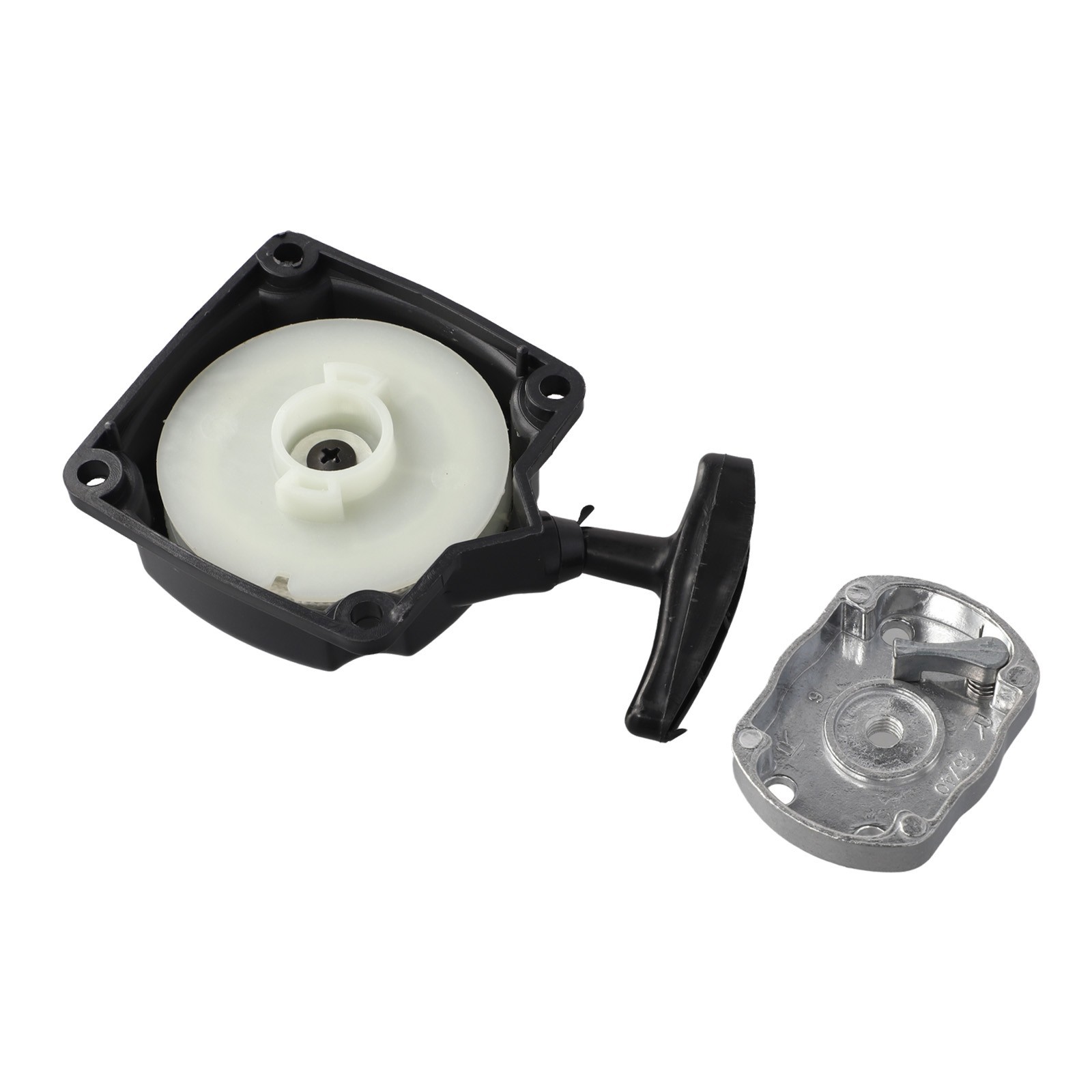 Black and Silver Recoiler for pull Kit for Trimmers and Lawnmowers