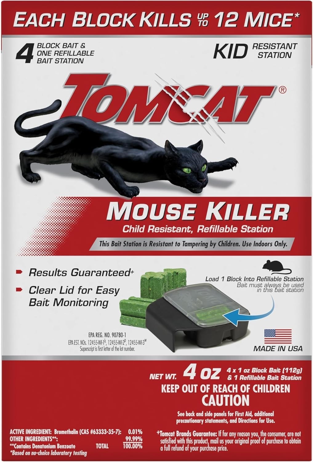 Mouse Mice Rat Killer 32 Blocks Bait Poison Rodent Station Trap Tomcat Control