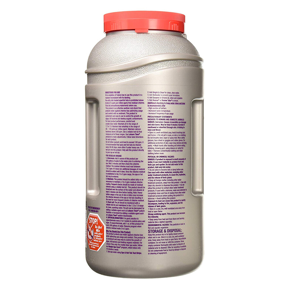 Leisure Time E5 Spa 56 Chlorinating Granules, 5 Pound Maintains Clear Water