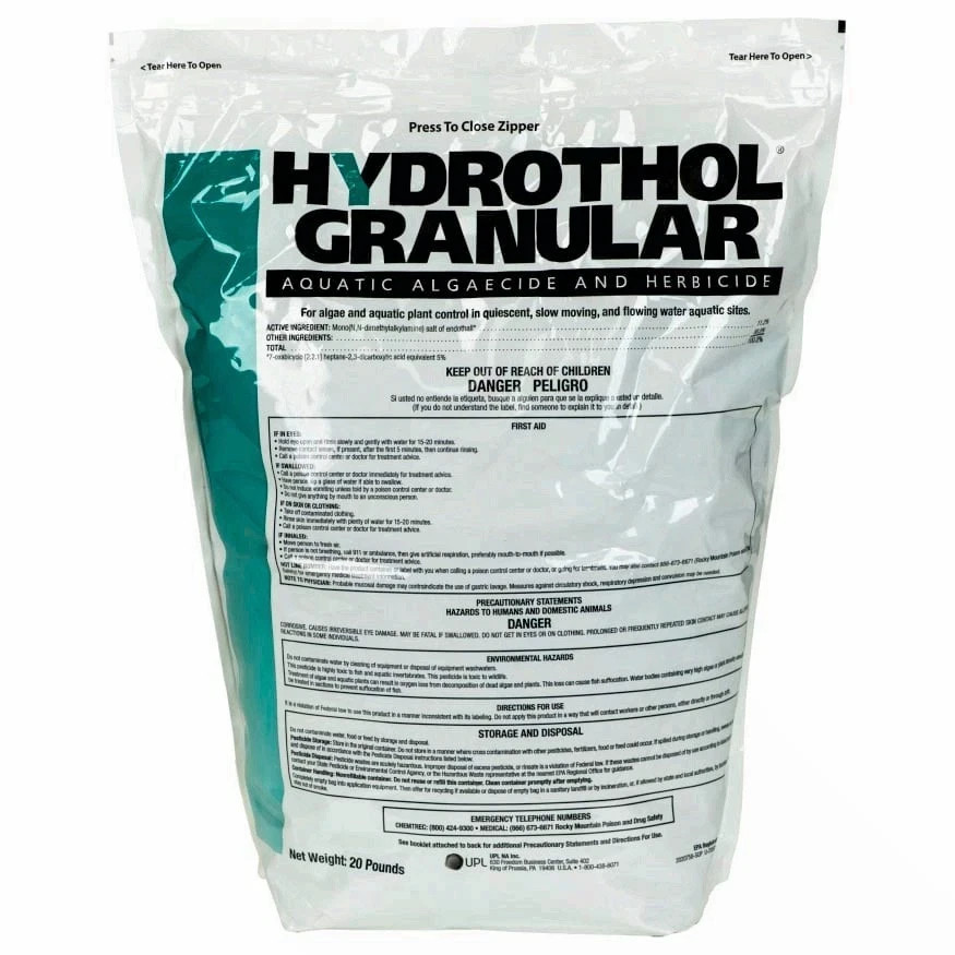 Hydrothol Granular Aquatic Hərbicide & Algαecide 20 lb Pond Treatme