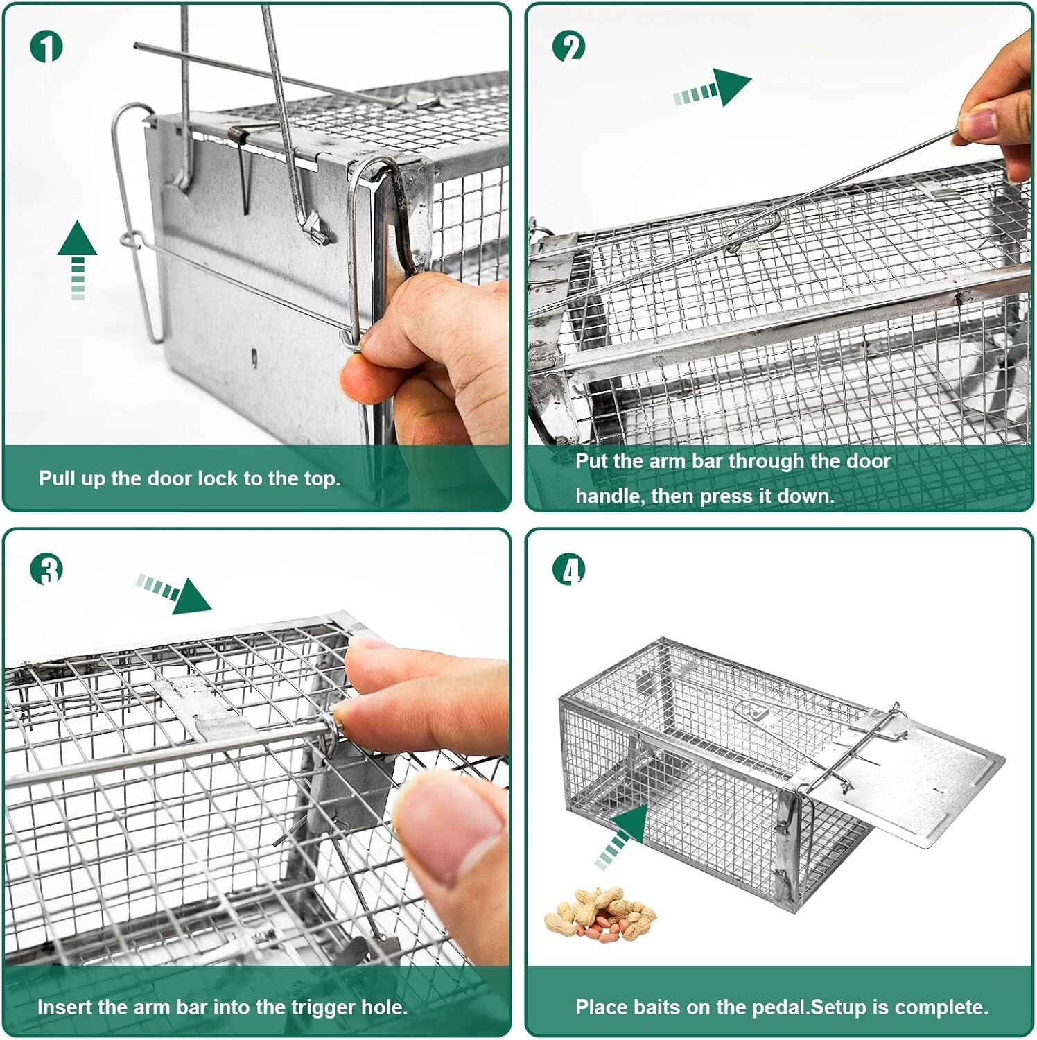 Medium Mouse Trap Rat Trap Rodent Trap Live Catch Cage Easy to Set Up and Reuse