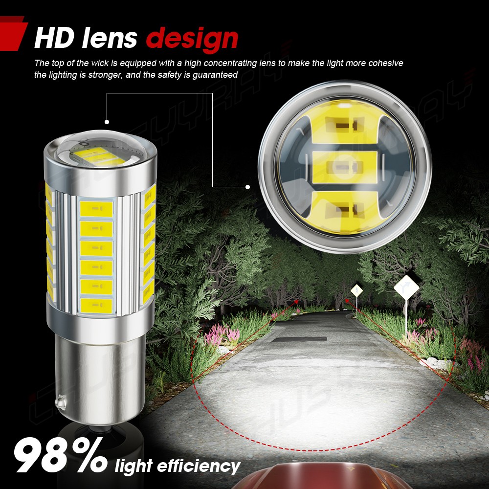 3 Pack BA15s 1141 Base LED for Bulb AD2062R Deere Tractor 12volt