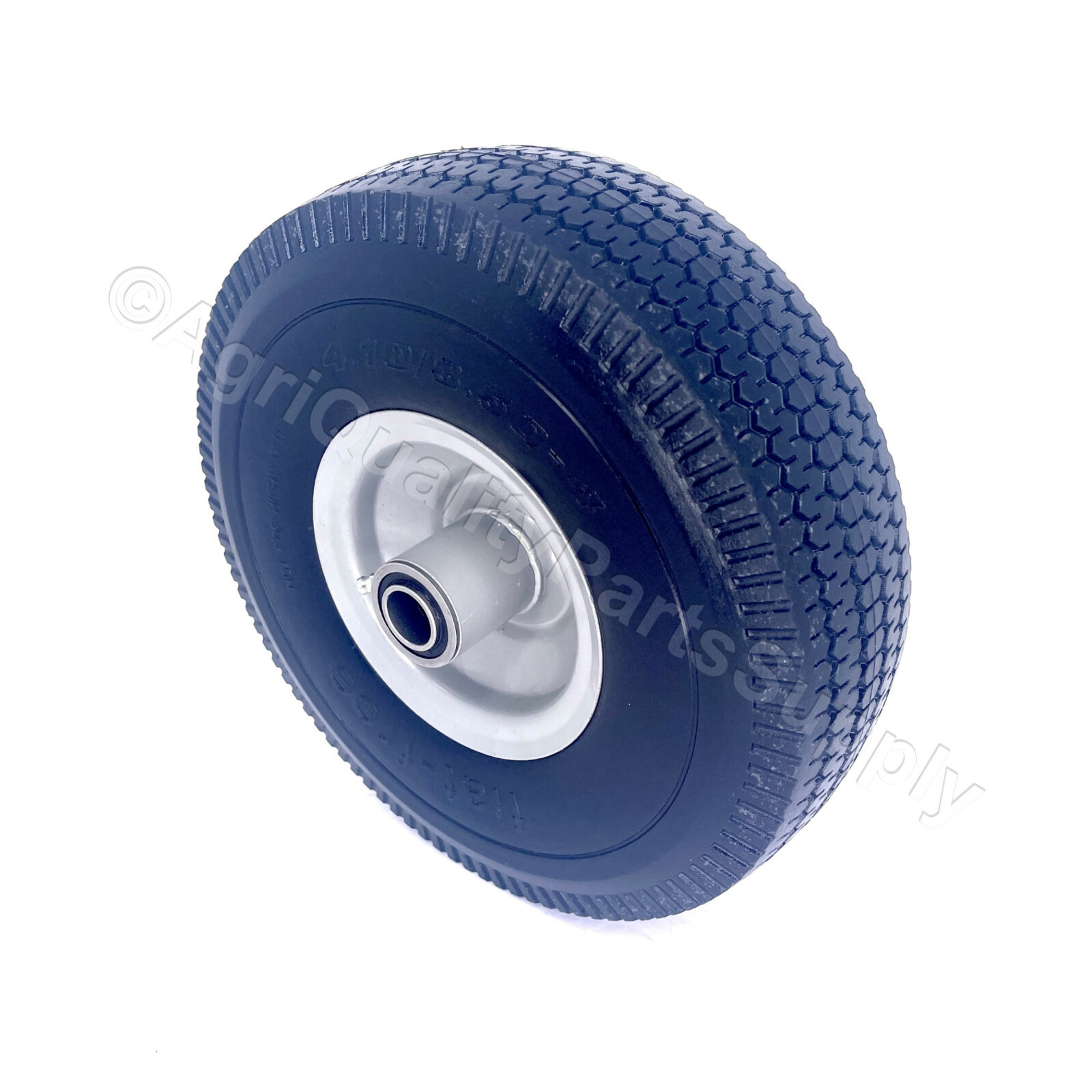 Two(2) 4.10/3.50-4 Flat Free Utility and Hand Truck Tire / Wheel 3/4″ Bearing