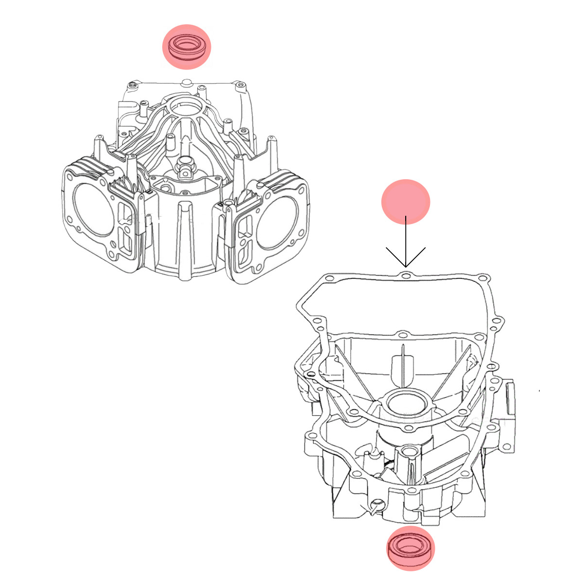 Crankcase Gasket & Seal Fits Some Briggs & TORO Engines Replaces 594195 & 795387