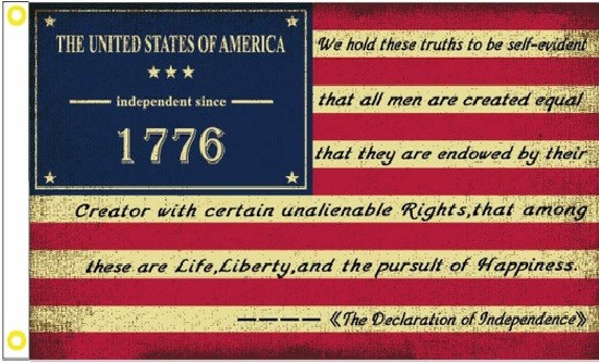 3×5 Ft 250th Anniversary American Declaration of Independence House Flag
