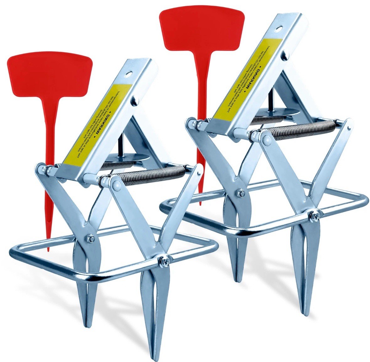 Polaflex 2-Pack Scissor Mole Traps for Lawns Heavy Duty Steel Mole Eliminator