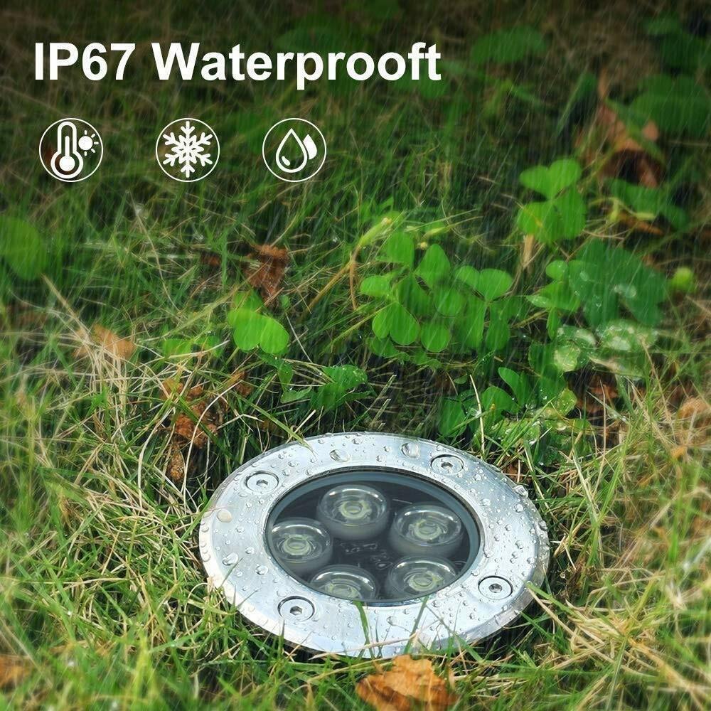 8 PCS 5W LED Landscape Lights In-ground Well Light 12V Garden Outdoor Lamp 6000K