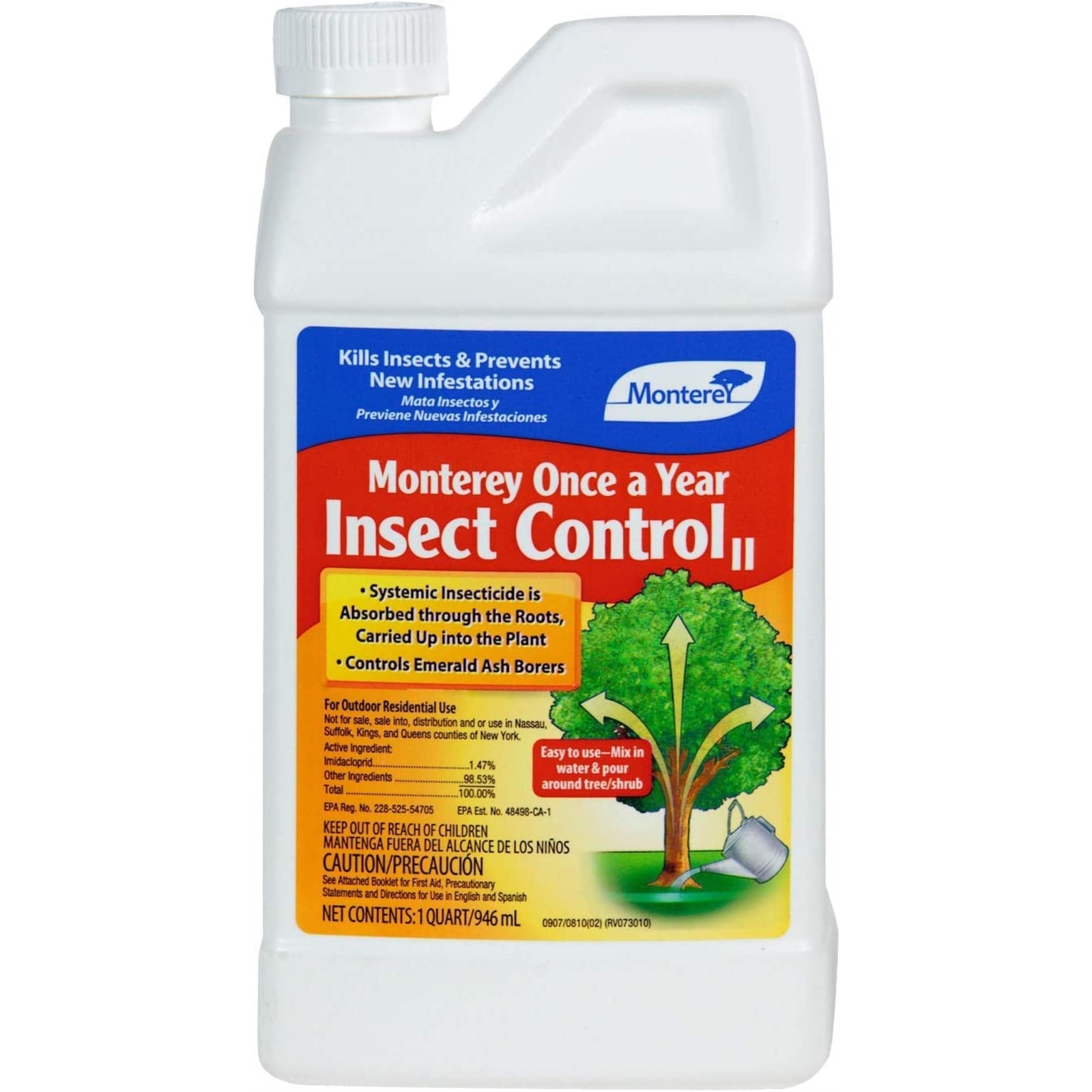 Monterey Once A Year Insect Control Concentrate Insecticide/Pesticide, 32 Oz