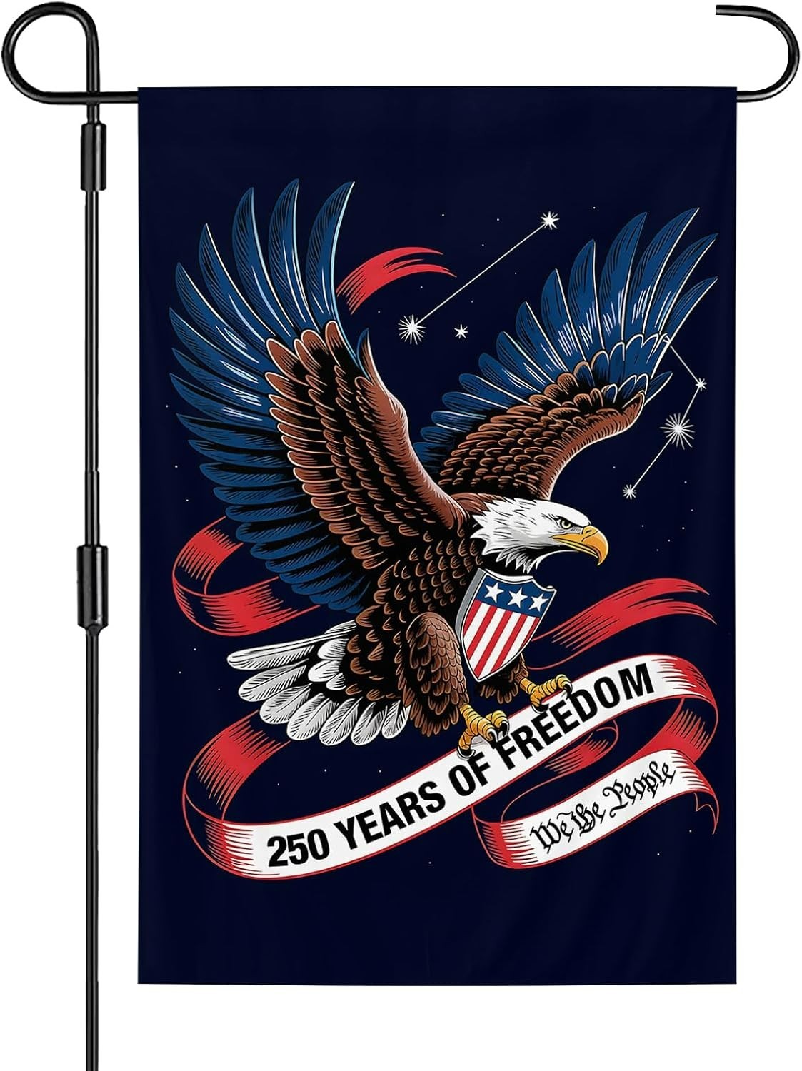 ONEHAUS 250 Anniversary USA Garden Flag, 250th 12 x 18 inches, Eagle Flag