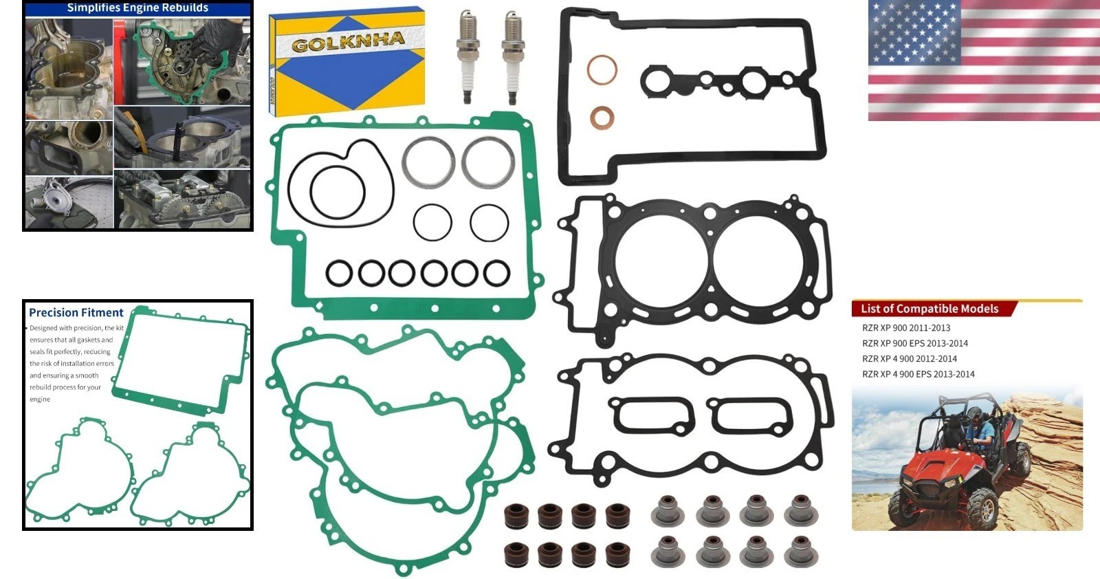 Complete Gasket Kit for Polaris RZR 900 RZR XP 4 900 4 XP 900 EPS LE EPS LE E…
