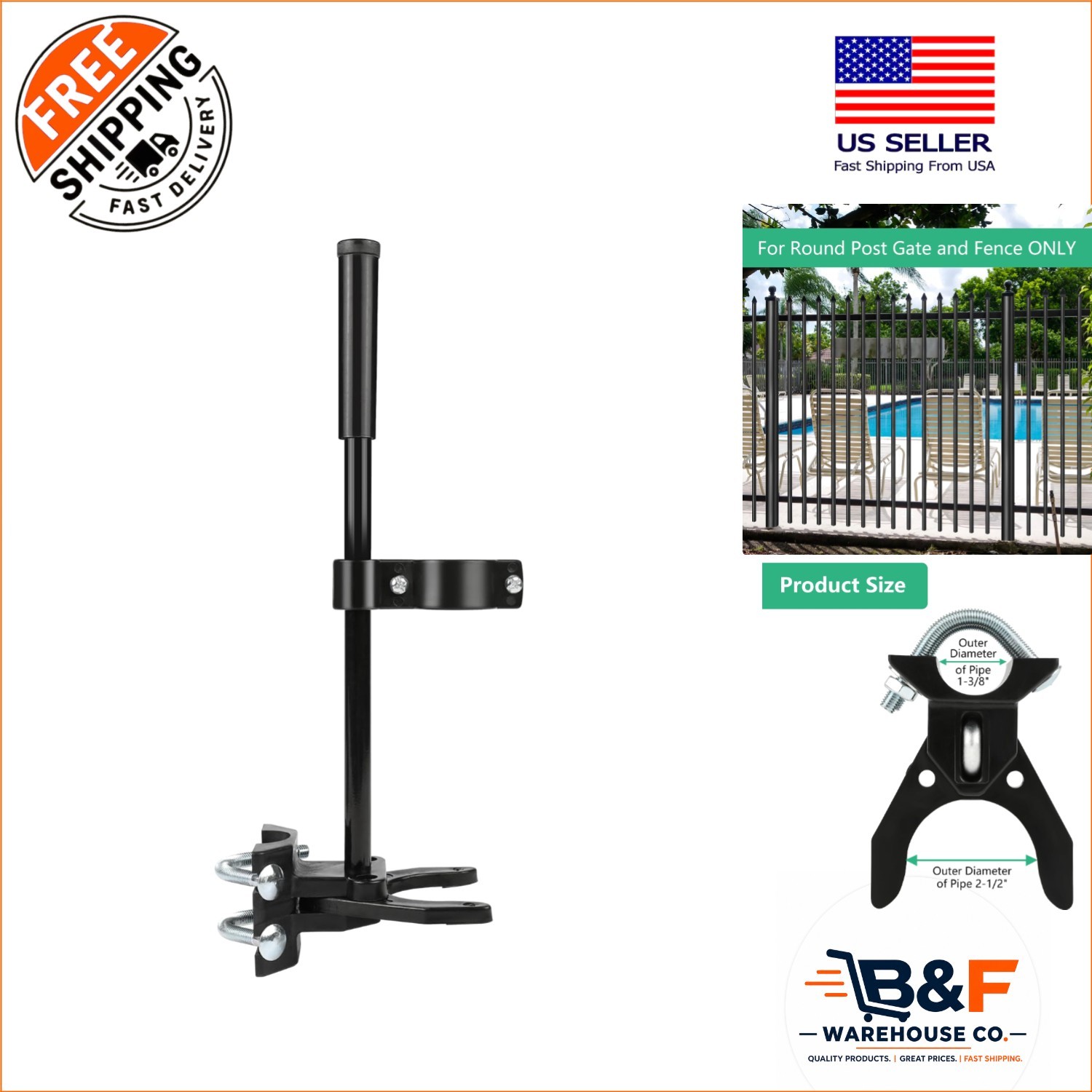 Child-Safe Pool Gate Latch | Versatile Auto Lock 1-3/8″ x 2-1/2″ for All Gates