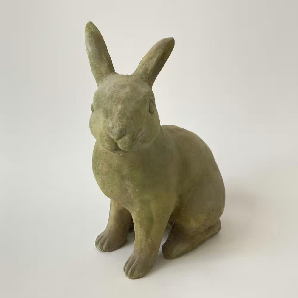 Oxidized Concrete 8.5 In. H X 4 In. W Medium Rabbit Garden Decor Single Piece