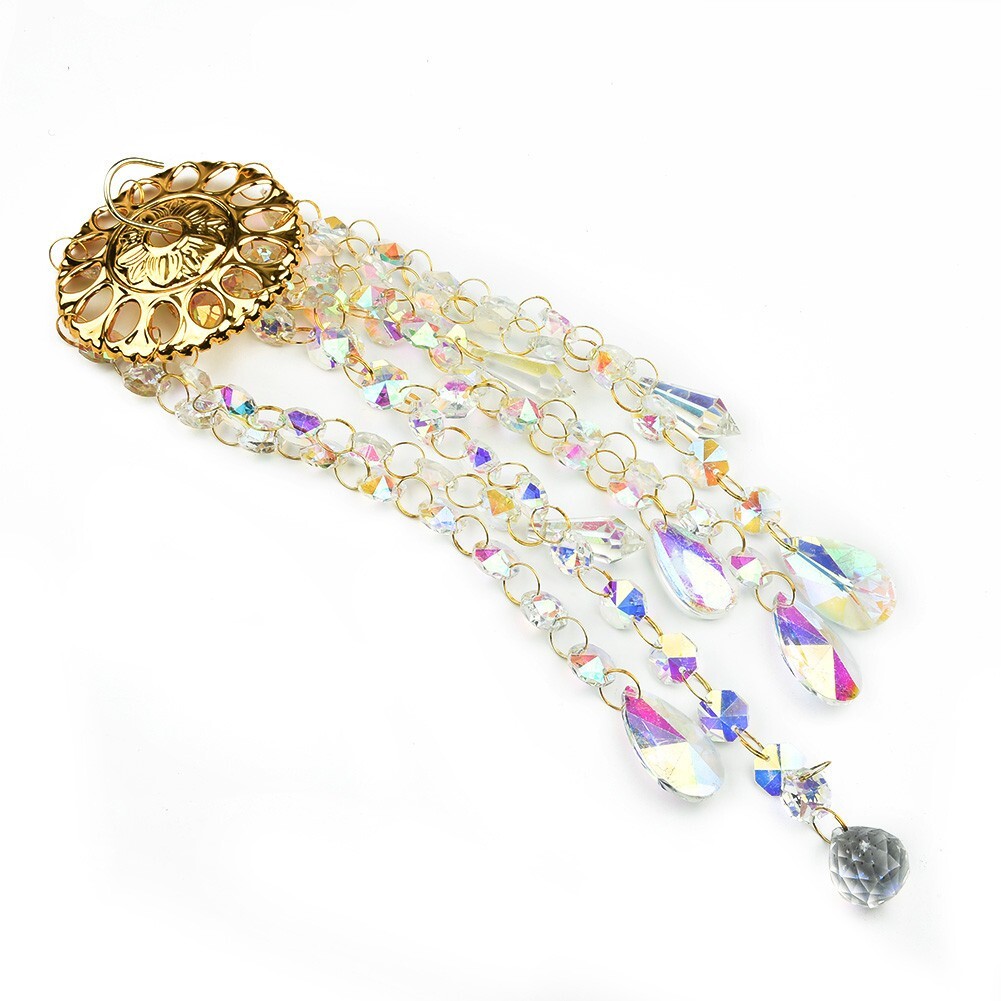 For Crystal Wind Chimes Home Garden Patio Lawn Hanging Decoration Ornament