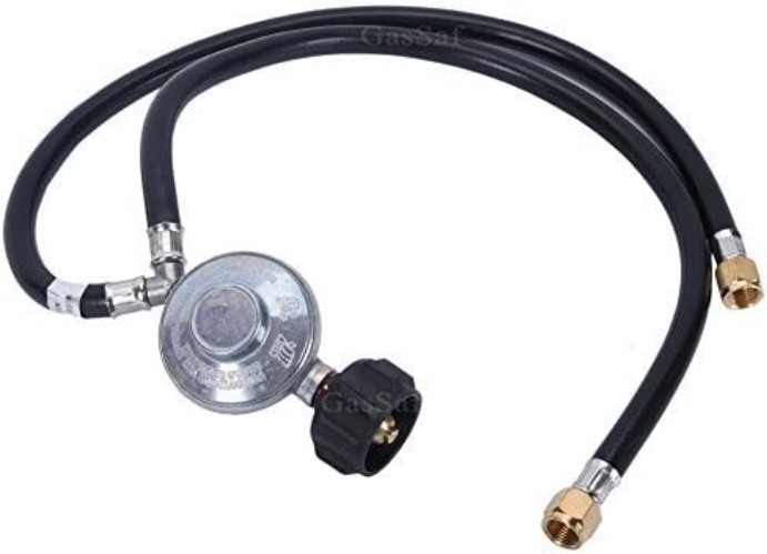 2 Feet Y-Splitter Low Pressure Propane Regulator Double Hose Outlet Kit with …
