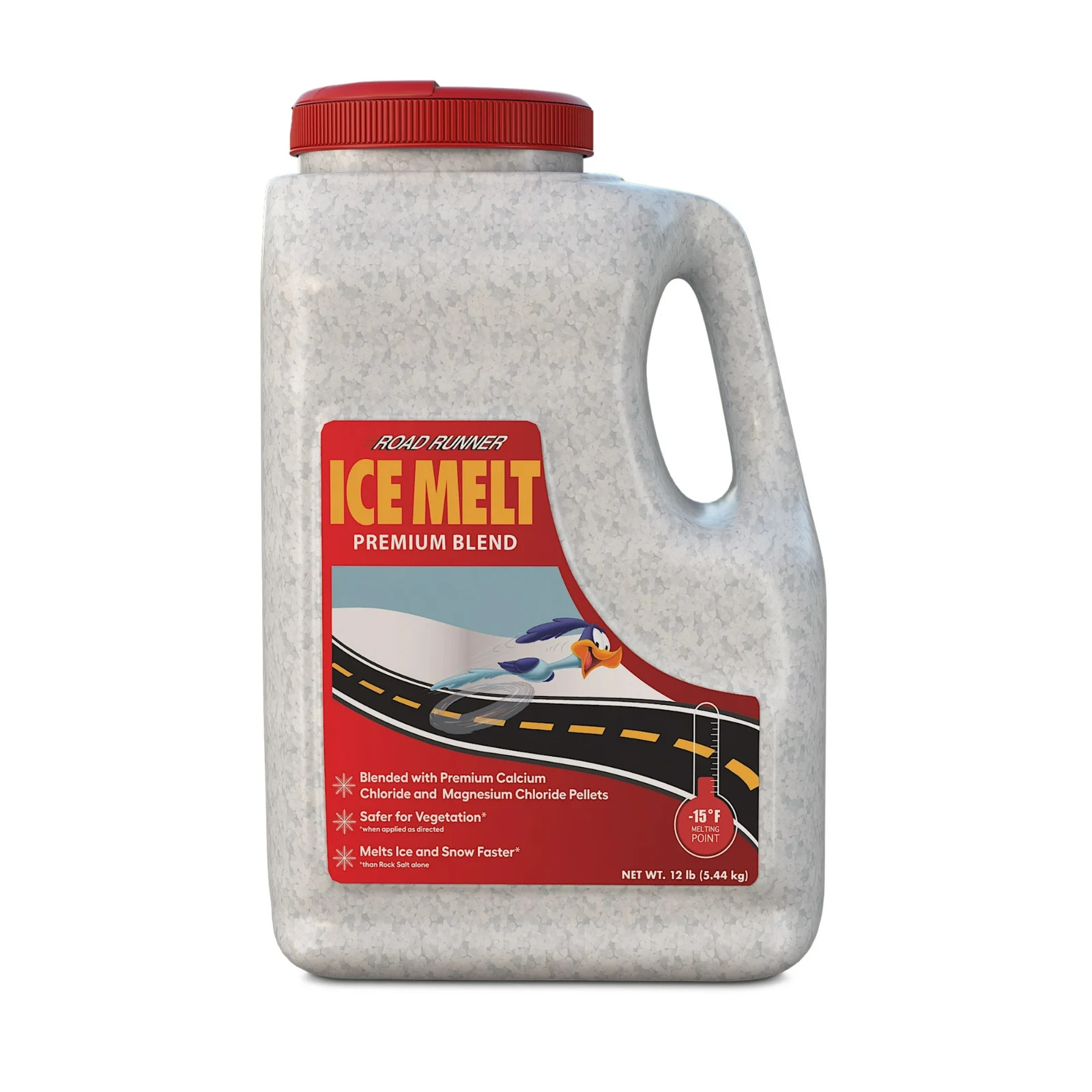 Road Runner 12J-RR Premium Ice Melter, 12 lb jug, Melts to -15 degrees F
