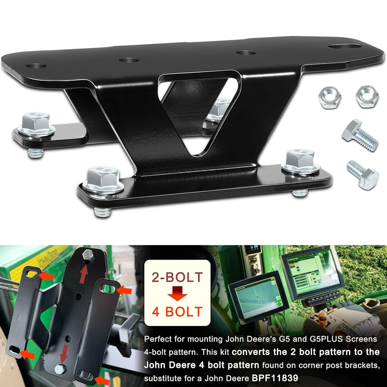 BPF11839 Adapter Replacement Bracket Mounting Parts Kit Fit for John Deere 4640