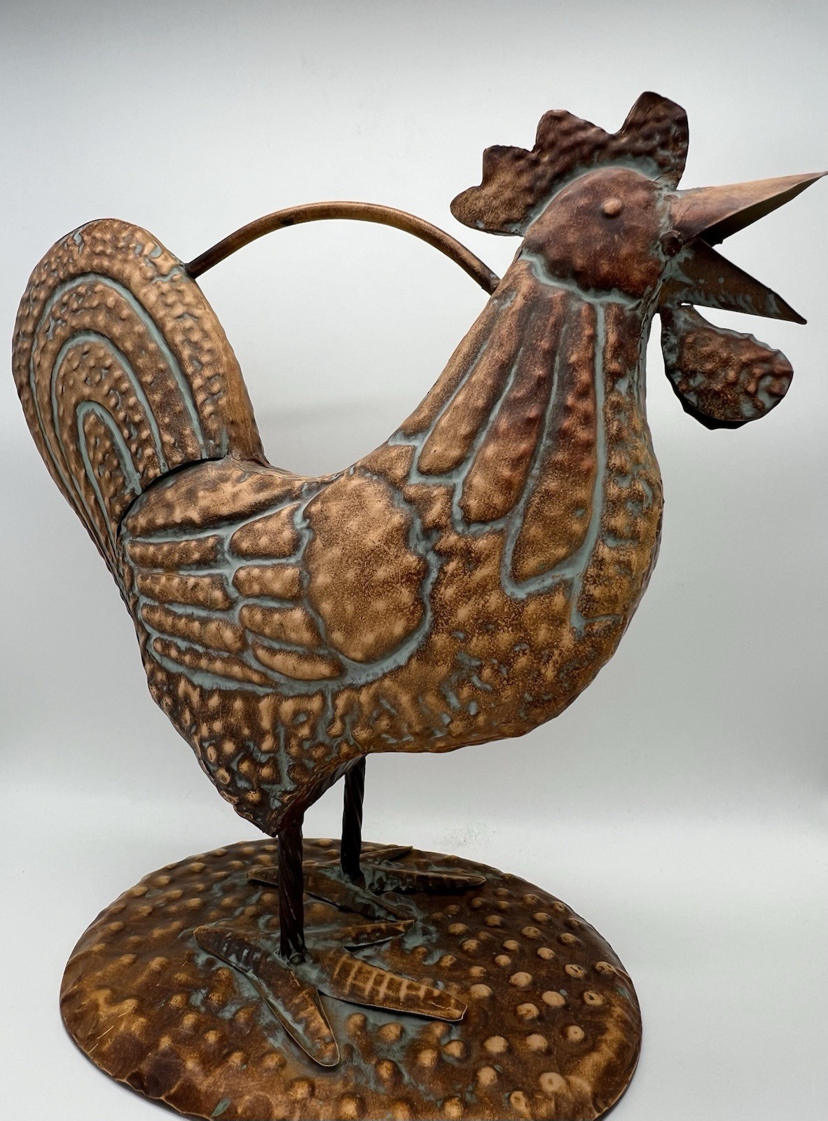 VTG Metal Rooster Watering Can 15″ Chicken Lawn/Garden/Home Decor & Working Can