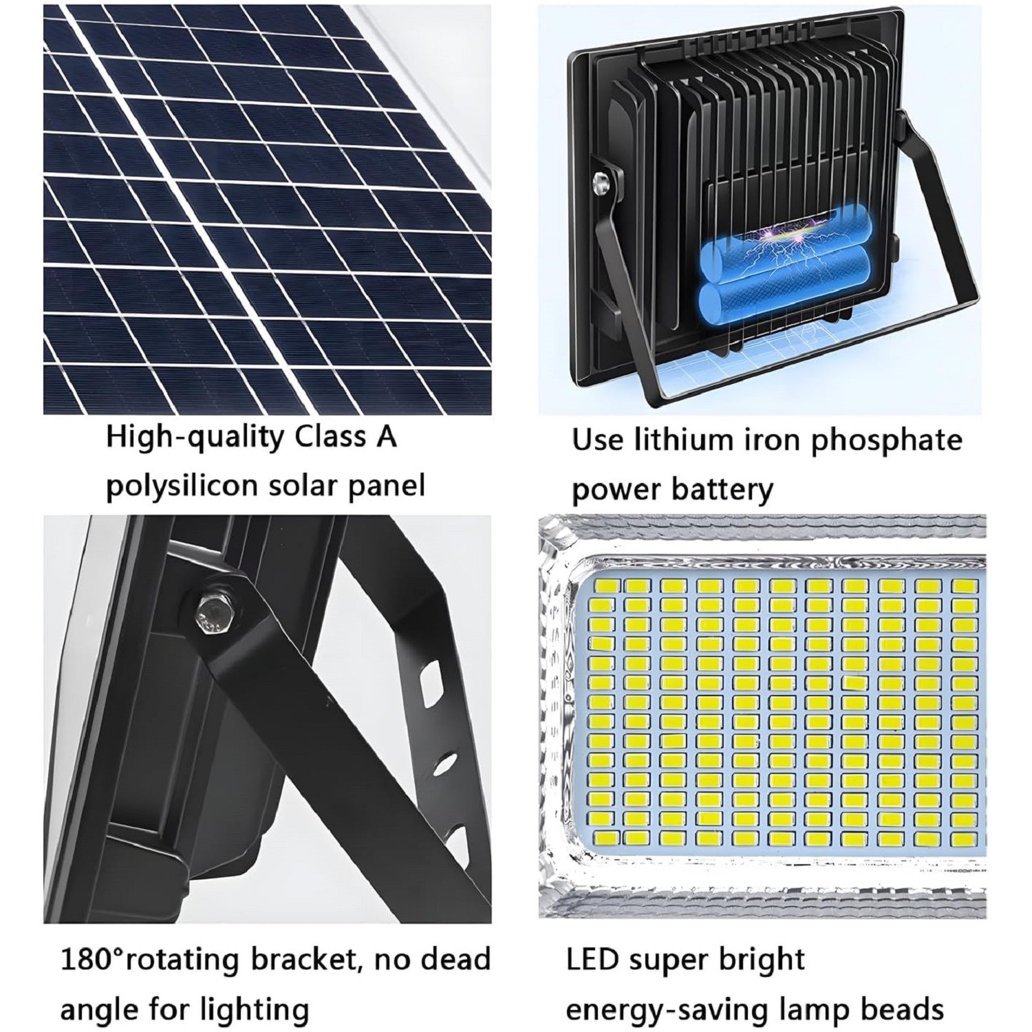 1000W Outdoor LED Solar Security Light Street Flood Light Dusk to Dawn Wall Lamp