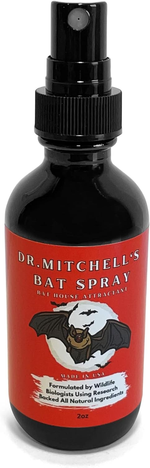 Dr. Mitchell’s Bat Spray – Attractant Bait Lure for Houses – Red, Black
